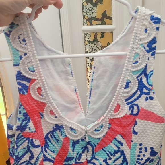 Lily Pulitzer Star Fish Dress Sz 0 Like New - Picture 7 of 9